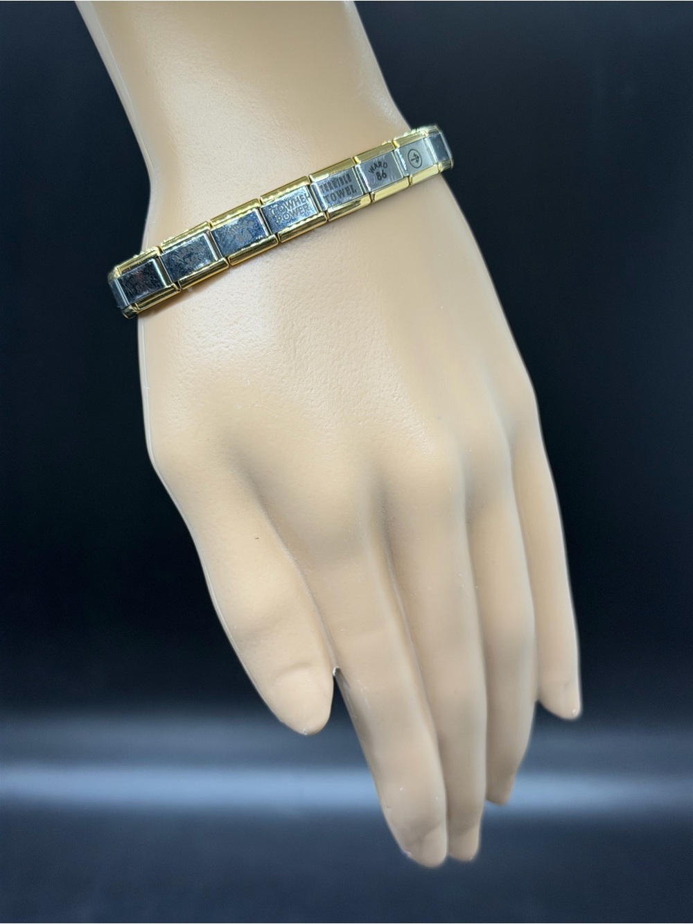 Vintage y2k Fascino Veneziano Italian Charm Bracelet Steelers Football Charms